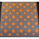 50 Bügelpailletten Sterne Mix Neon orange